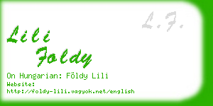 lili foldy business card